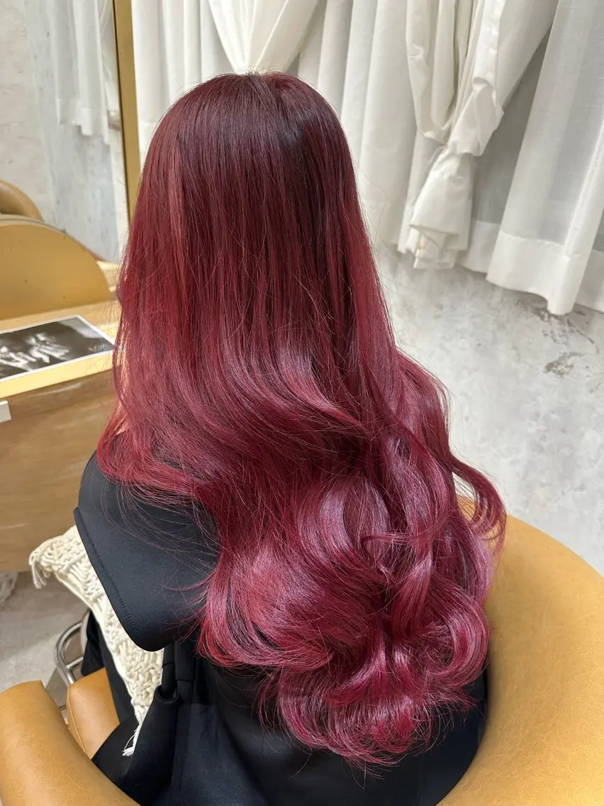 ロング カラー ヘアカラー トリートメント 荻野 峻輔/レイヤー /ハッシュ/透明感のヘアスタイル
