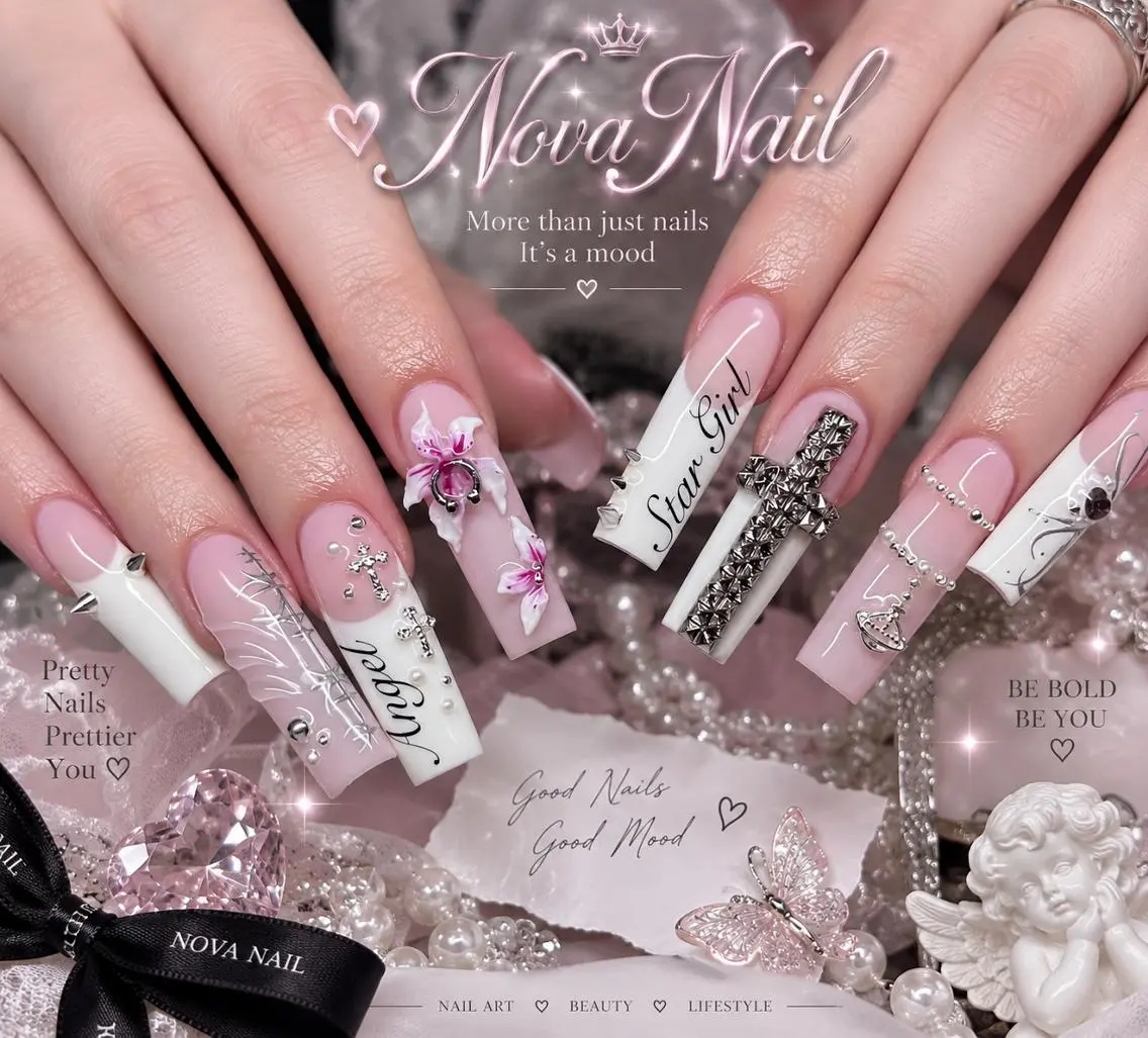 ネイル アートネイル ジェルネイル 韓国ネイル ロングネイル 持ち込み Nova Nail _Shinsaiのネイルデザイン