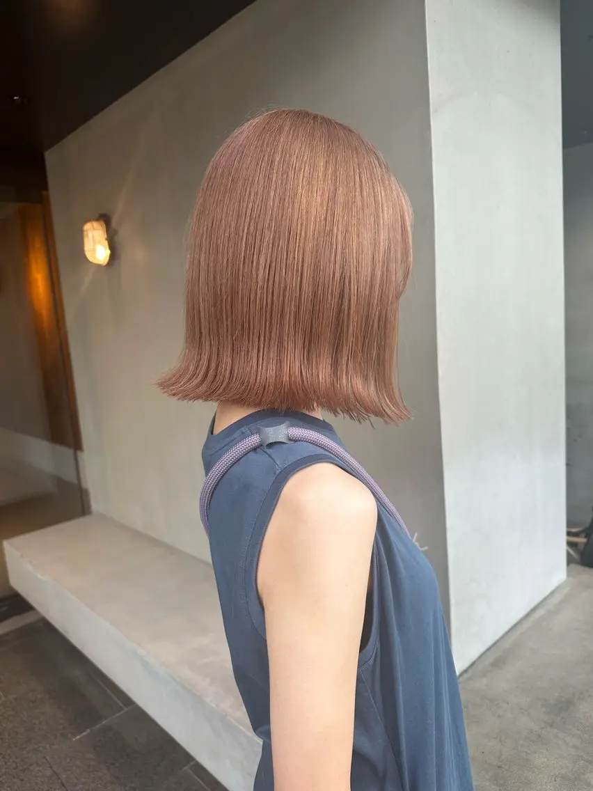ミディアム カット ヘアカラー ピンクカラー/ mana🎀のヘアスタイル
