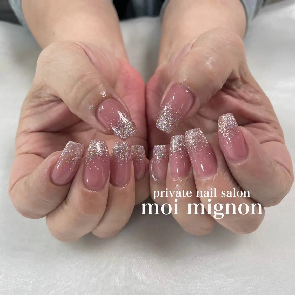 ネイル グラデーション ラメ(グリッター) ラメグラデーション ハンドネイル nailist Aki♡のネイルデザイン