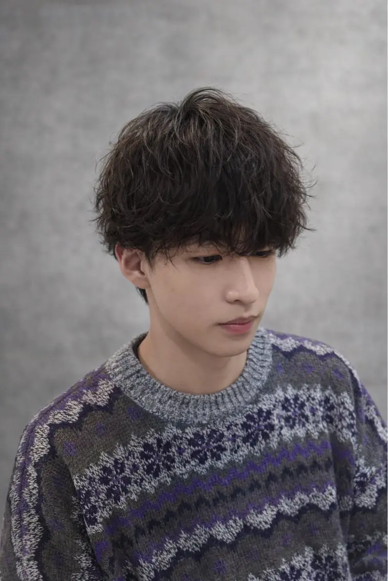 ショート パーマ メンズ カット パーマ 朝3分で決まる kouta🪽のヘアスタイル