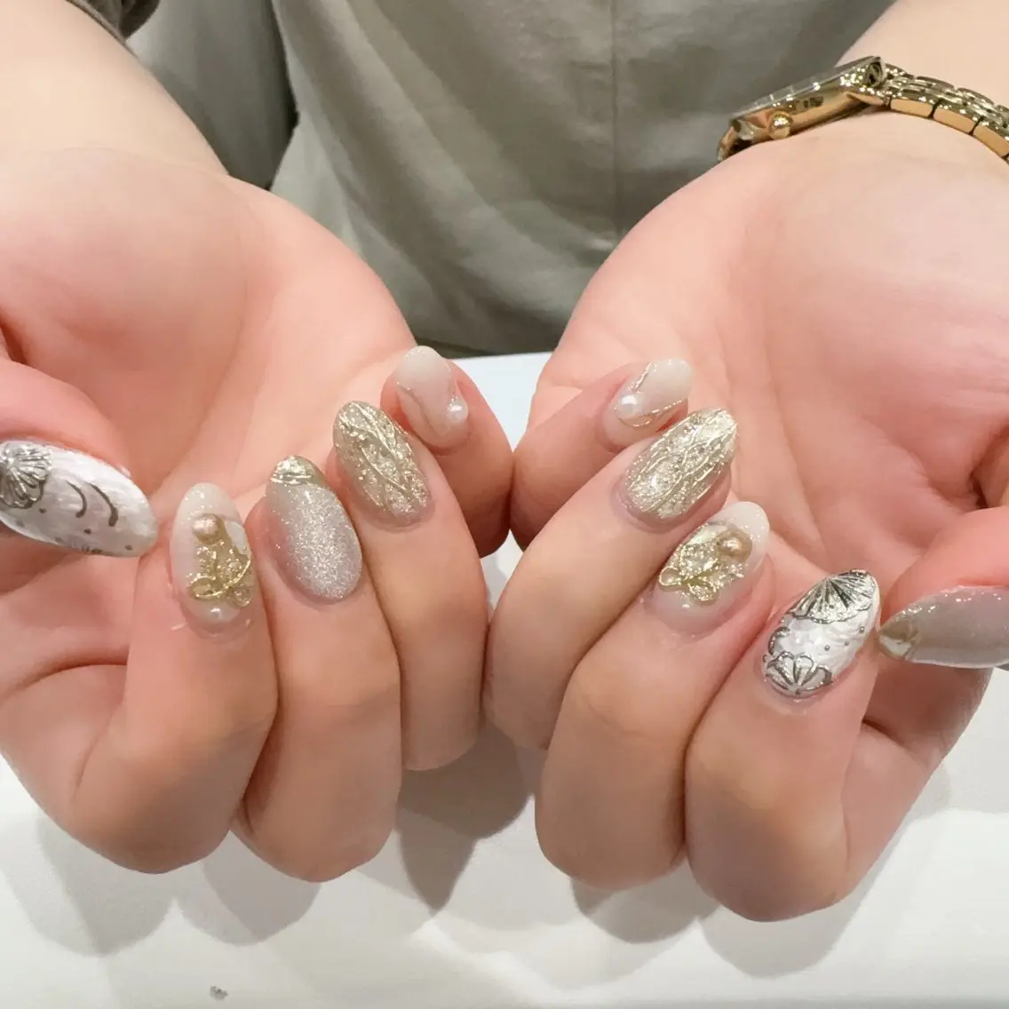 ネイル アニマル柄 べっ甲ネイル ボルドー ブラウン ジェルネイル Rika nail cocoのネイルデザイン