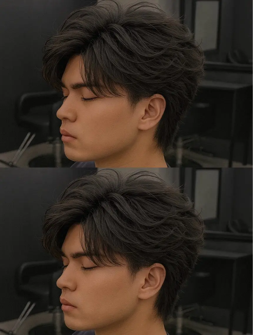 ミディアム パーマ ヘアアレンジ メンズ ミディアムパーマ メンズパーマ メンズツイストパーマ 波巻きパーマ ツイストパーマ フェザーパーマ💫 曲がる縮毛矯正／海斗のヘアスタイル