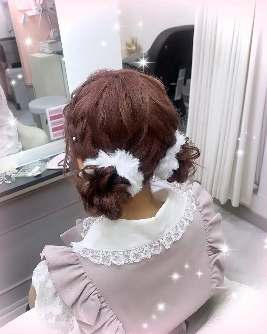ミディアム ヘアアレンジ お団子ヘア ヘアセット lien ヒジリのその他イメージ