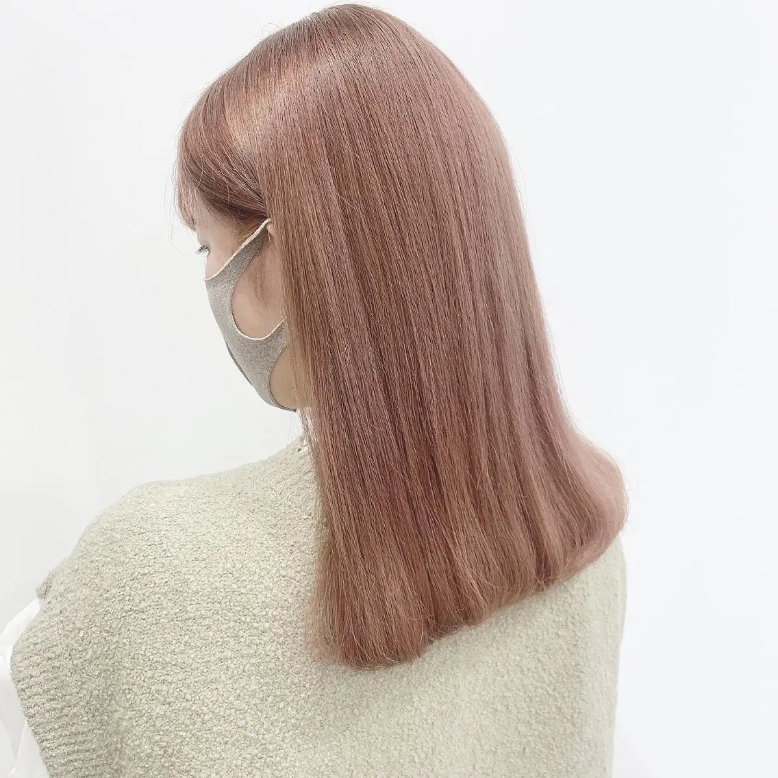 カラー ロング ブラウンベージュ🤎 ブリーチなし🤎のヘアスタイル