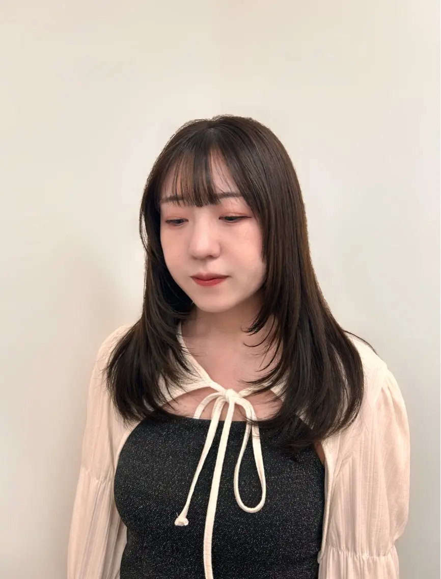 ロング カラー 顔まわりレイヤー レイヤーカット ルネ北千住店 Rinoのヘアスタイル