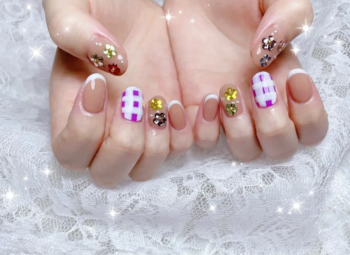 ネイル アートネイル ハンドネイル FLARE NAIL フレアネイルのネイルデザイン
