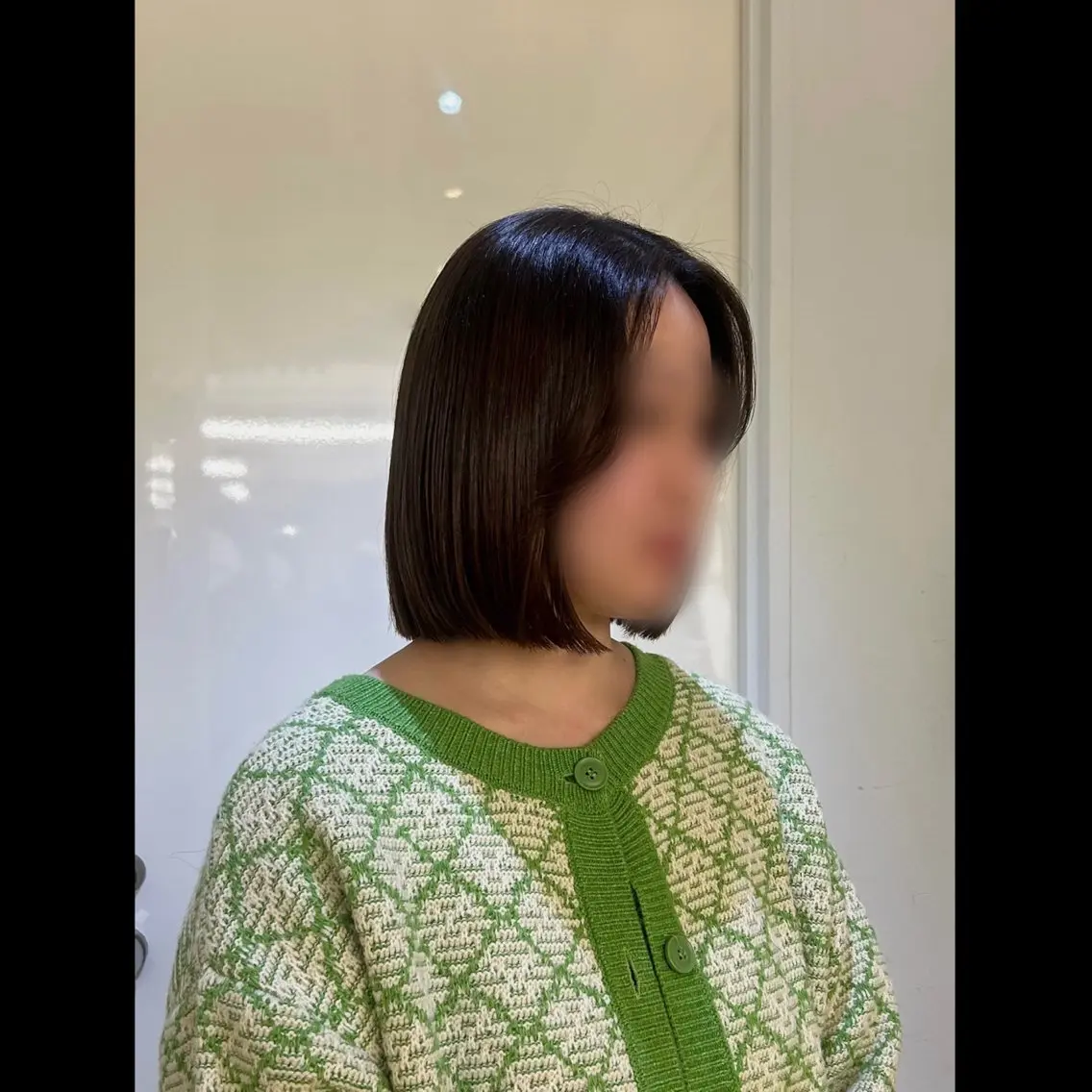 ミディアム 切りっぱなしボブ ボブ カット カットモデル/ボブ/ reina🐈‍⬛のヘアスタイル