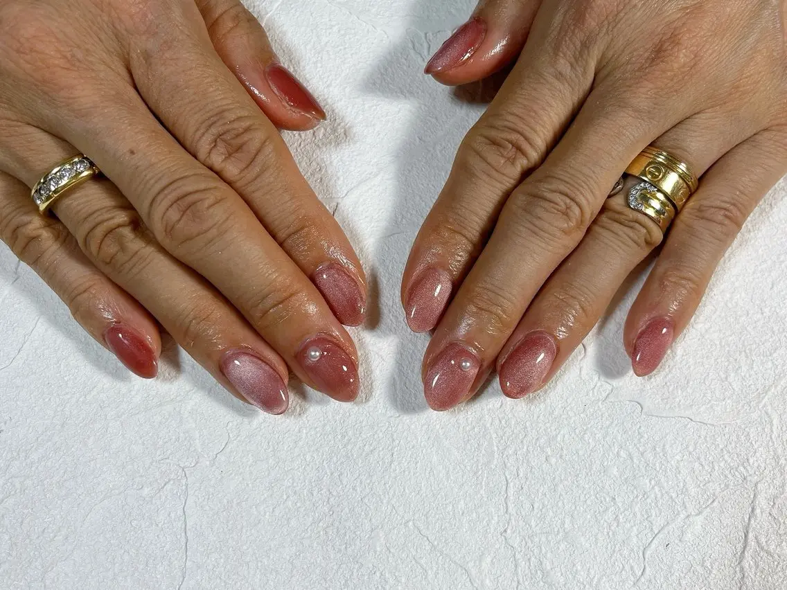 ネイル オーロラネイル フットネイル フレンチネイル ジェルネイル 韓国ネイル ハンドネイル kiki nail たまプラーザのネイルデザイン