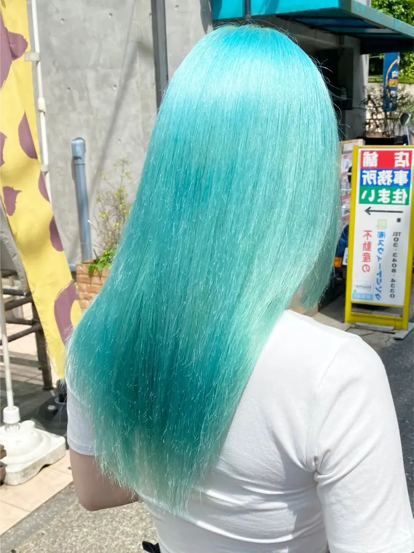 ロング ヘアカラー トリートメント 🤍ムラ修正ブリーチ 🤍原宿/YUUのヘアスタイル