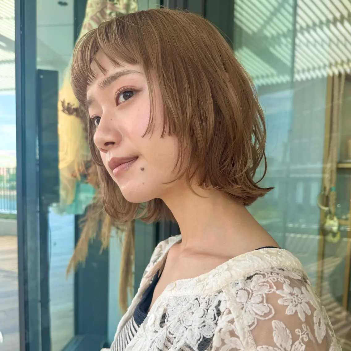 ショート カット ヘアカラー トリートメント 小顔ボブ🌸 hinakoのヘアスタイル