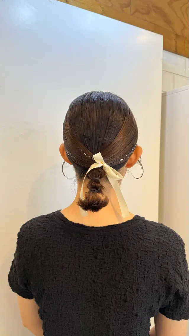 ミディアム ヘアアレンジ 結婚式・ブライダル ボブ ヘアセット ヘアセット/カラー 🩰nanaのヘアスタイル