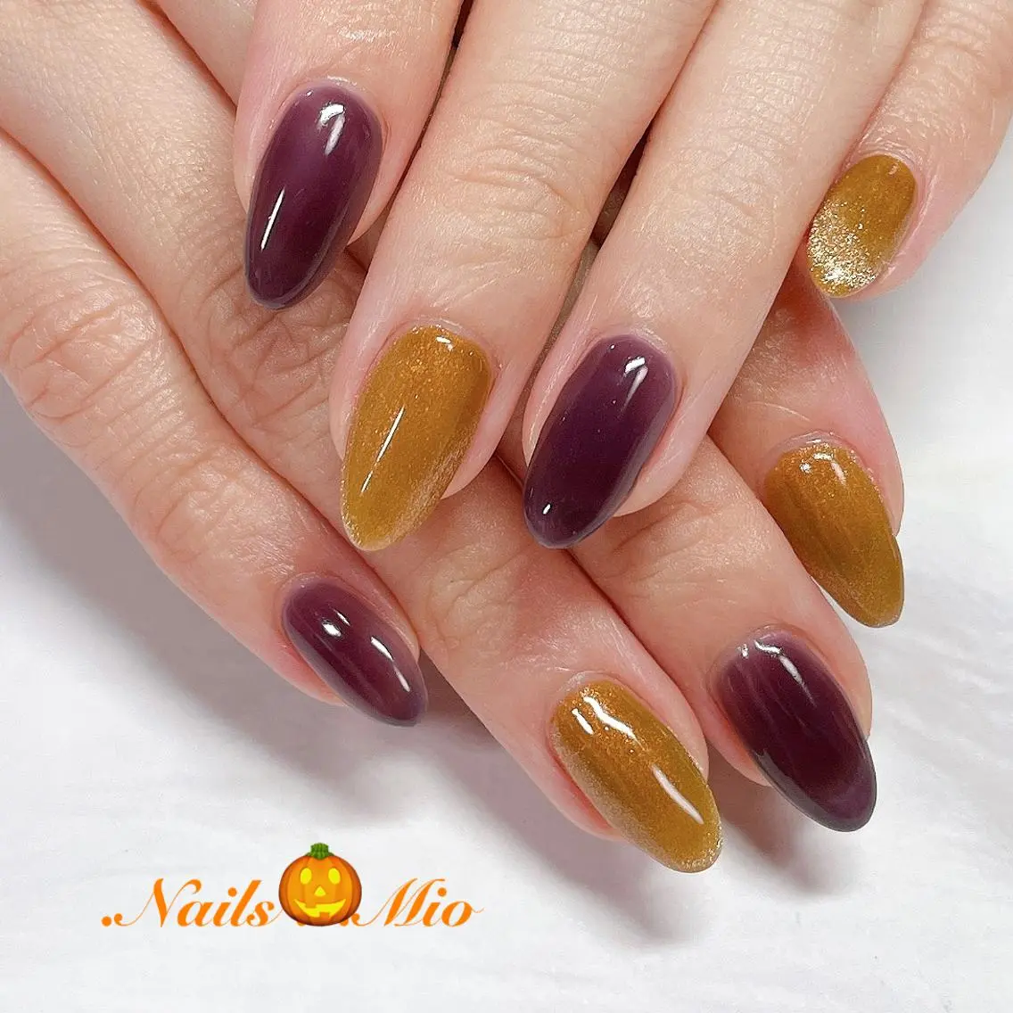 ネイル フレンチネイル マグネットネイル マグネットフレンチ 冬ネイル .Nails Mio 赤羽西ネイルサロンのネイルデザイン