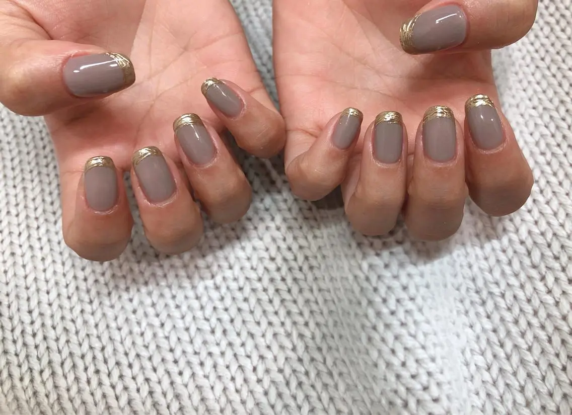 ネイル アートネイル ミラーネイル シンプルネイル ハンドネイル saki_ nail heronのネイルデザイン