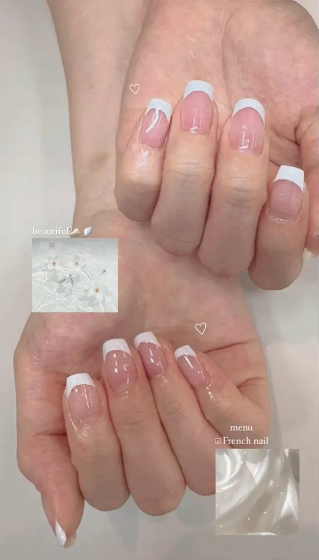 ネイル 長さ出し フットネイル フレンチネイル ジェルネイル マグネットネイル chipie_ momiのネイルデザイン