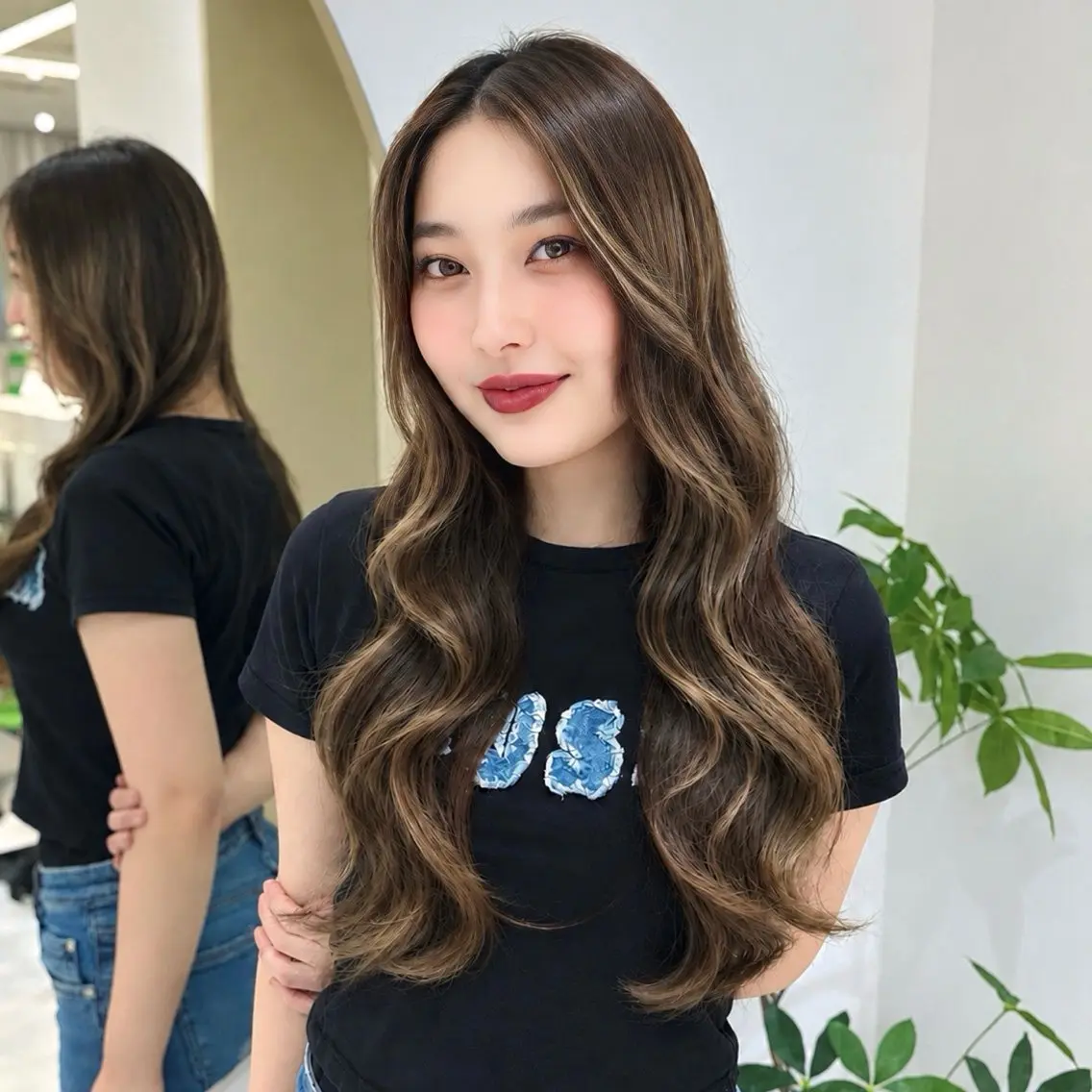 ロング カット ヘアカラー トリートメント Zina天神🌻 Honokaのヘアスタイル