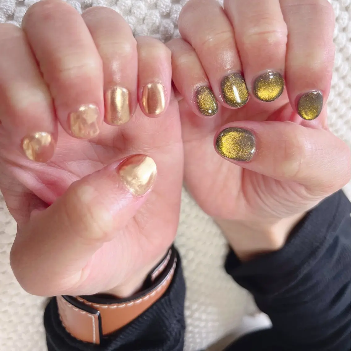 メンズ ネイル ジェルネイル マグネットネイル ミラーネイル 春ネイル tamu nail 金町のネイルデザイン