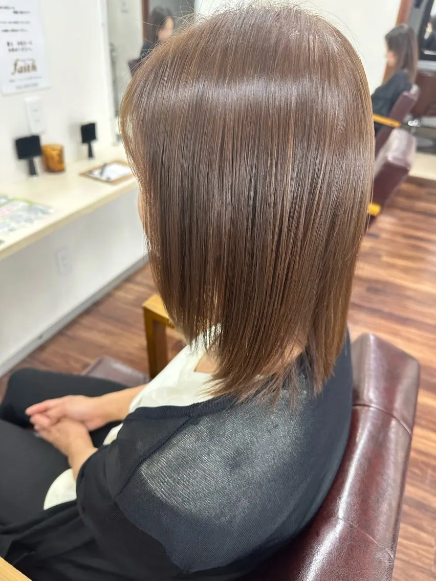 ミディアム 縮毛矯正 トリートメント 桝本 由佳のヘアスタイル