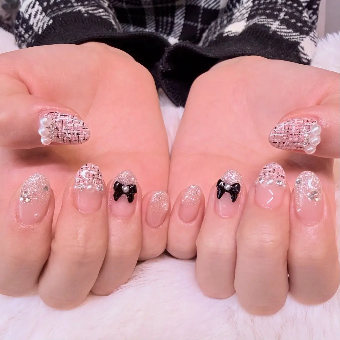 ネイル ツイードネイル nail salon e'mu💐のネイルデザイン