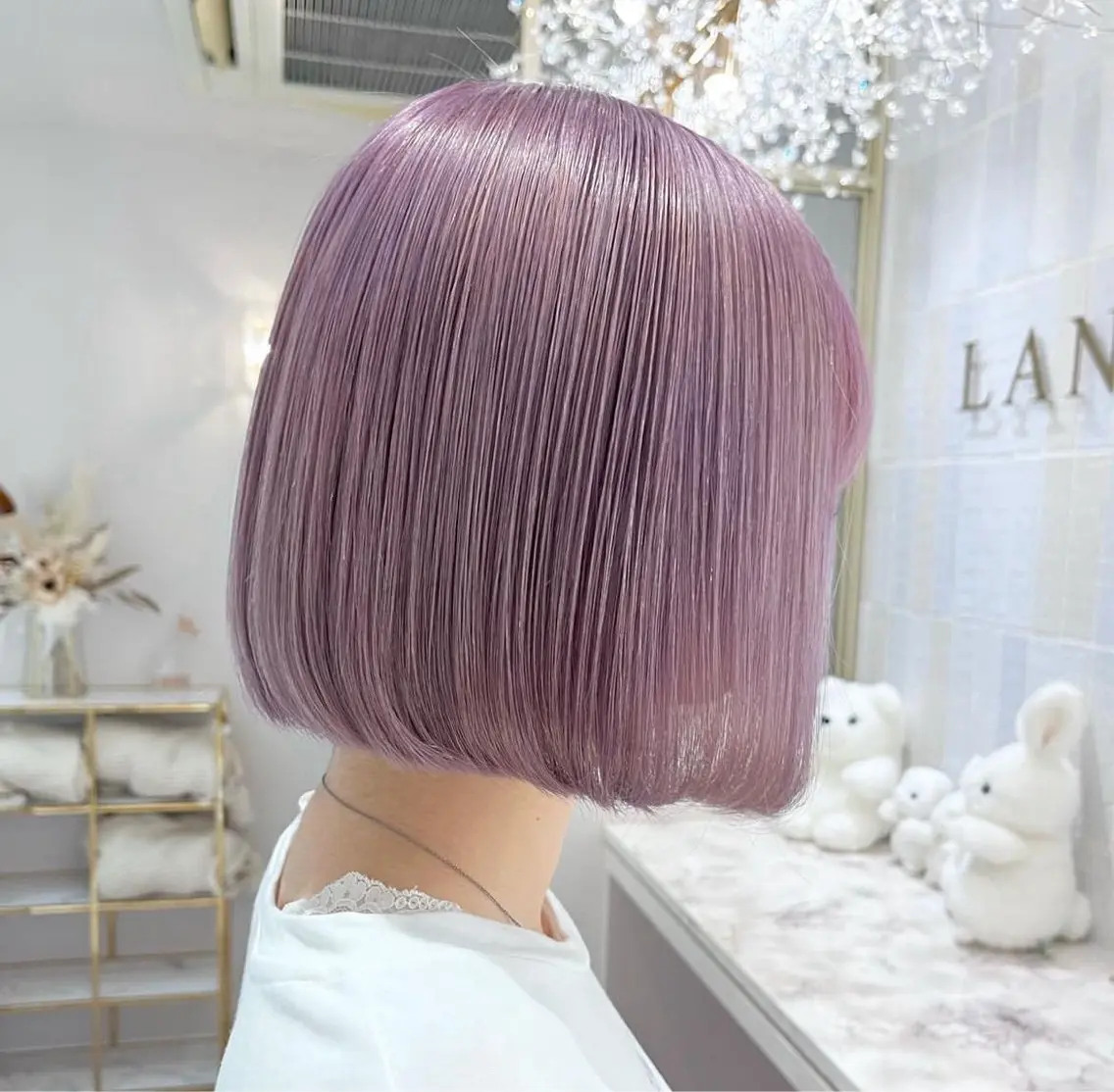 ミディアム fuwari 美白ショコラカラーのヘアスタイル