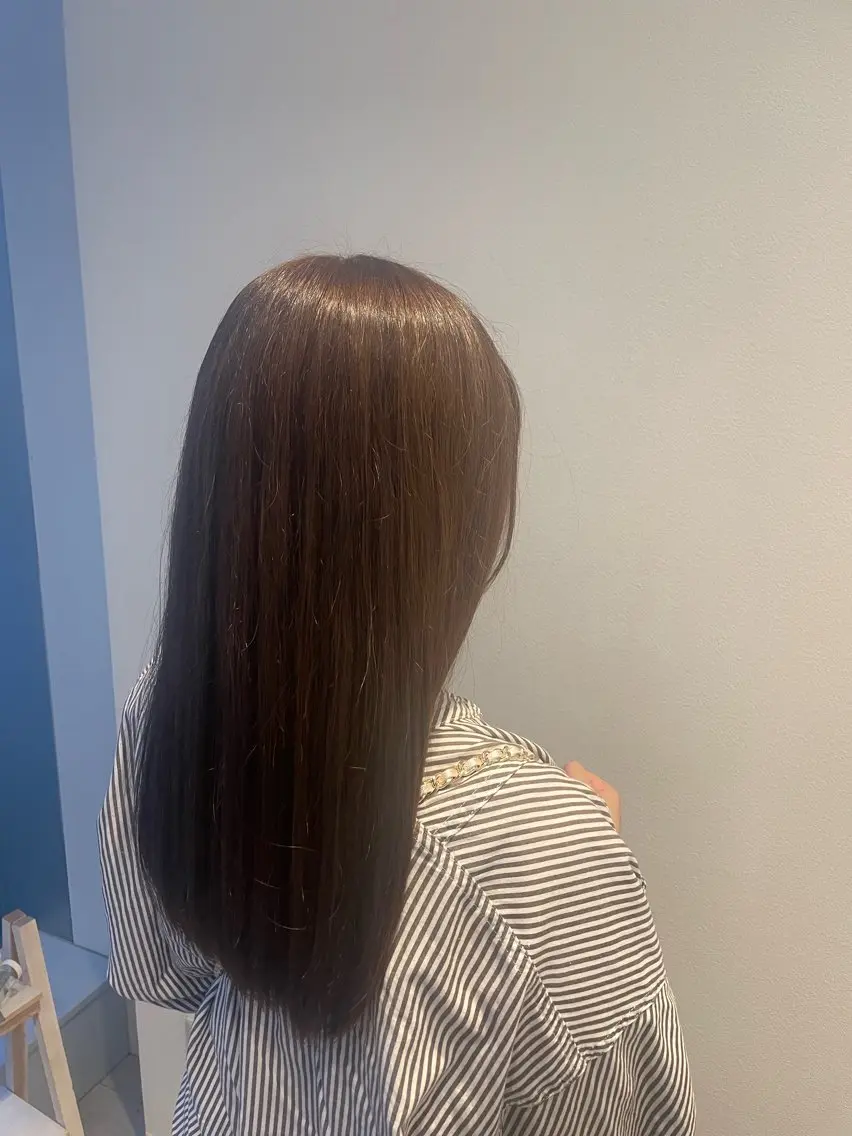 ロング カラー ベージュカラー ブリーチ ブリーチなしカラー 堀 ゆきみのヘアスタイル