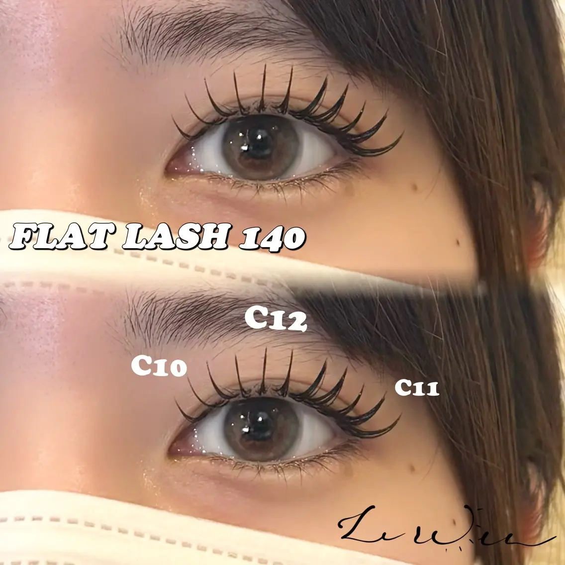 【マツエク】フラットラッシュ140本(オフ込み)の写真