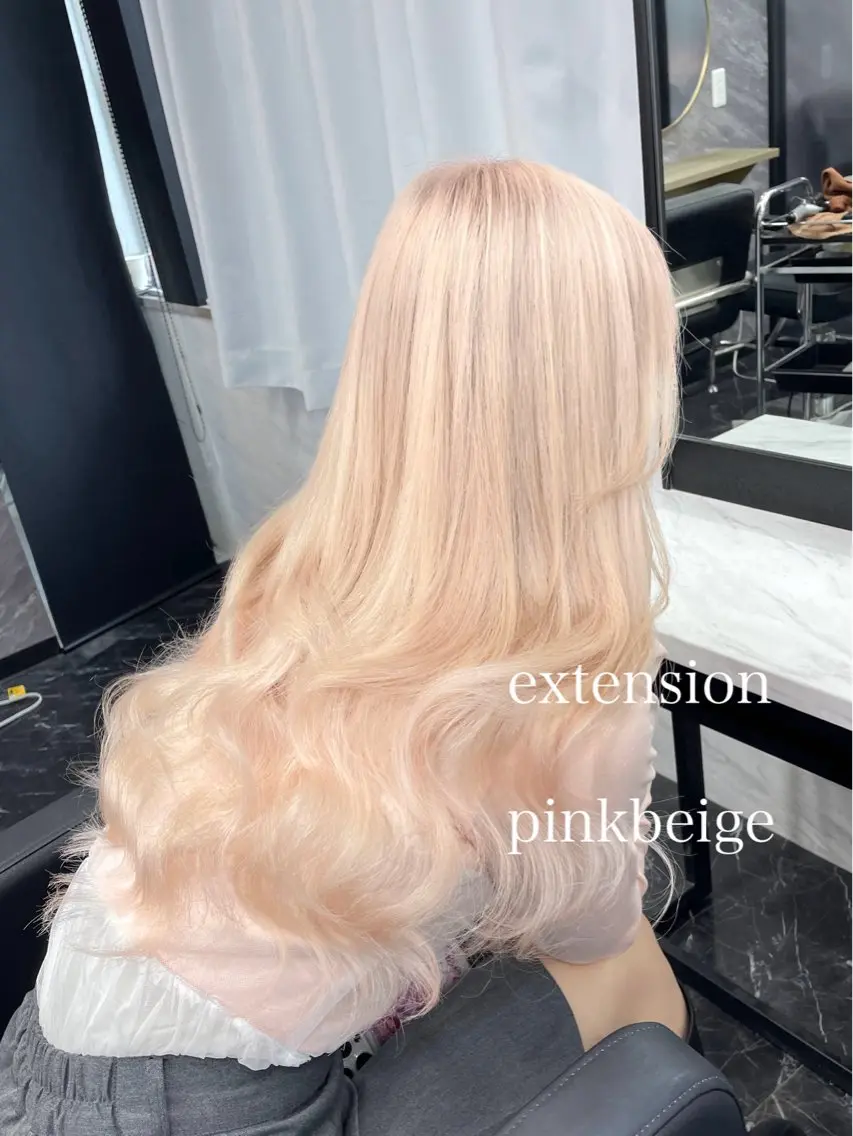 ロング カラー ヘアカラー エクステ エクステ🩵ブリーチ 韓国ヘア🩵KAEのヘアスタイル