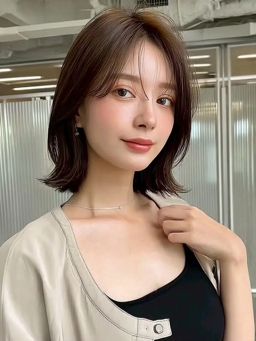 ミディアム カラー 神田 絢飛のヘアスタイル