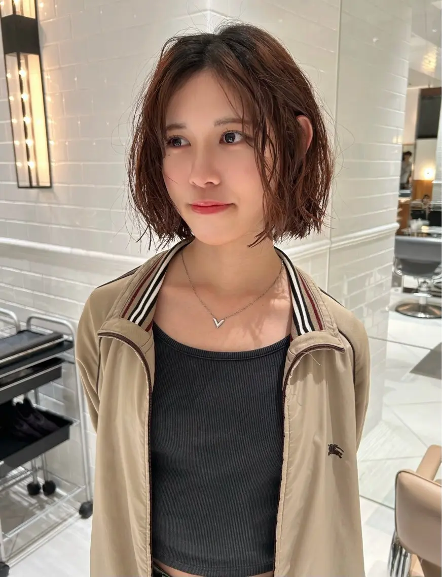 ショート パーマ ボブ Manaka ☺︎のヘアスタイル
