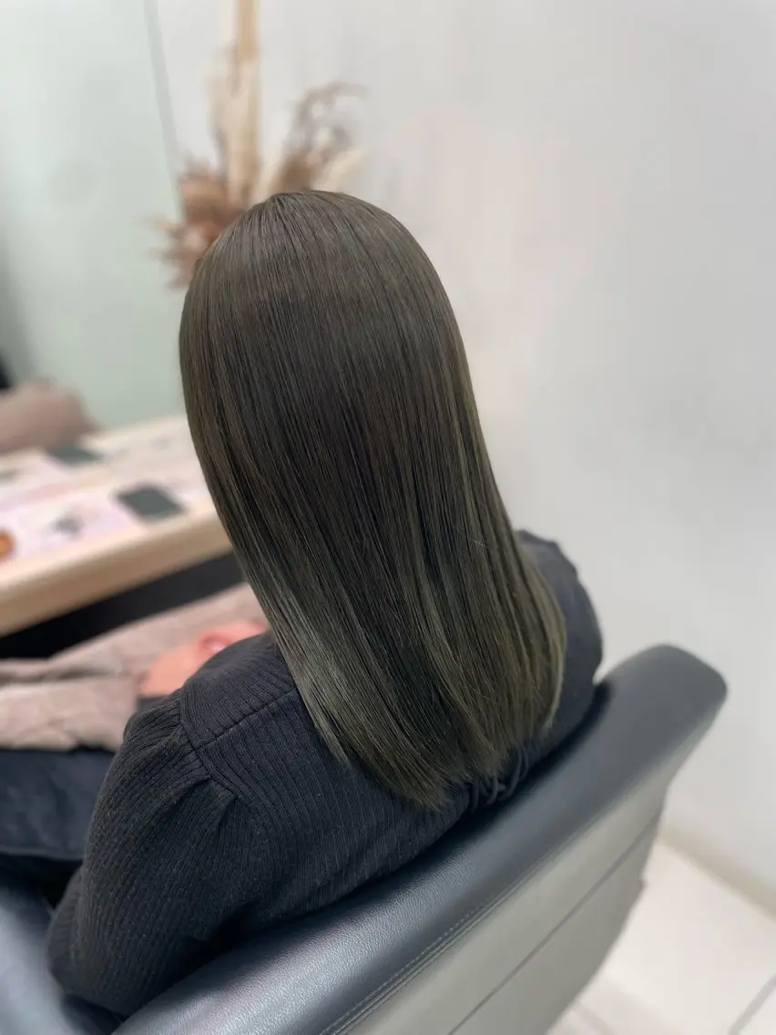 セミロング カラー カット ヘアカラー クロスパーマ/うる艶 カラー/Kurumiのヘアスタイル