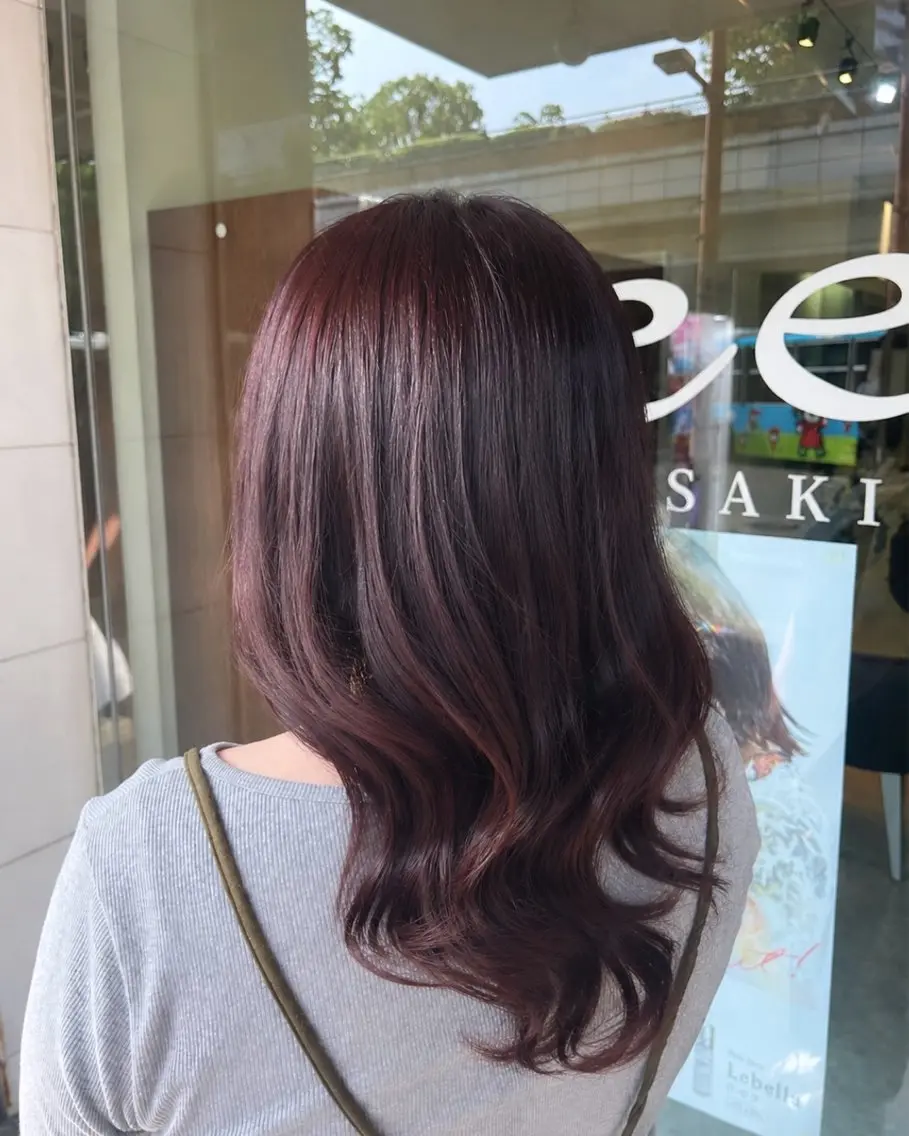 セミロング カラー 中川 奈々実のヘアスタイル