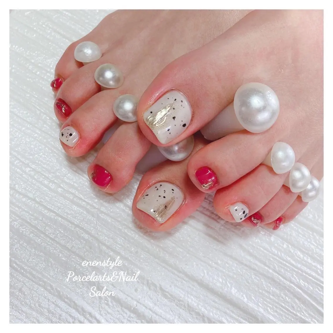 ミディアム ネイル 🐾enen style 🐾のネイルデザイン