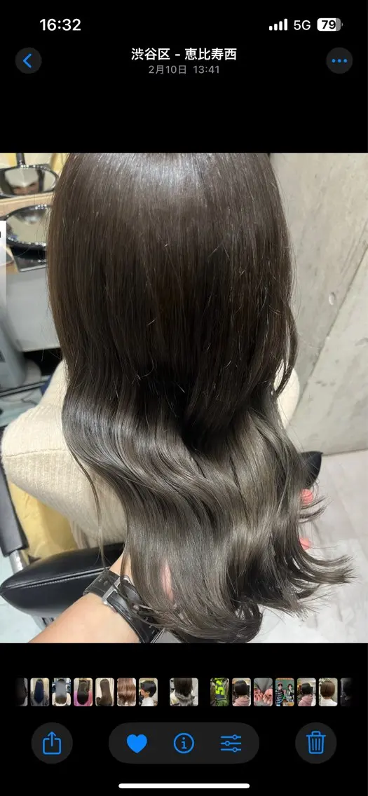 ロング カラー カット ヘアカラー トリートメント ブリーチなし 暖色カラー/井上あいのヘアスタイル
