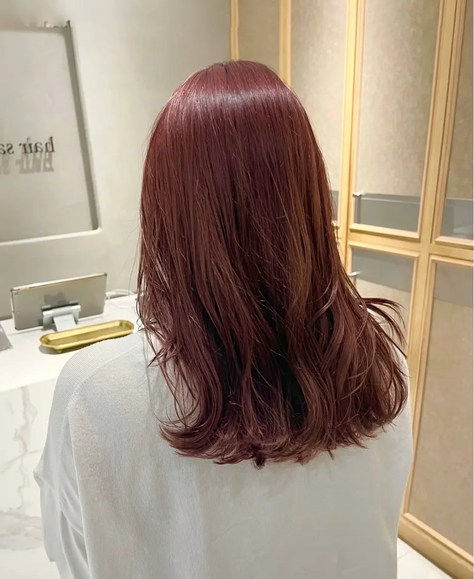 ロング ヘアカラー トリートメント ヘッドスパ ブリーチ/ブラウン 🤎MIREのヘアスタイル