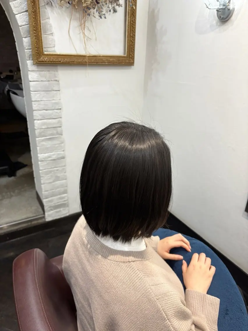 ショート ボブ ラカットゾーン 田中李奈のヘアスタイル