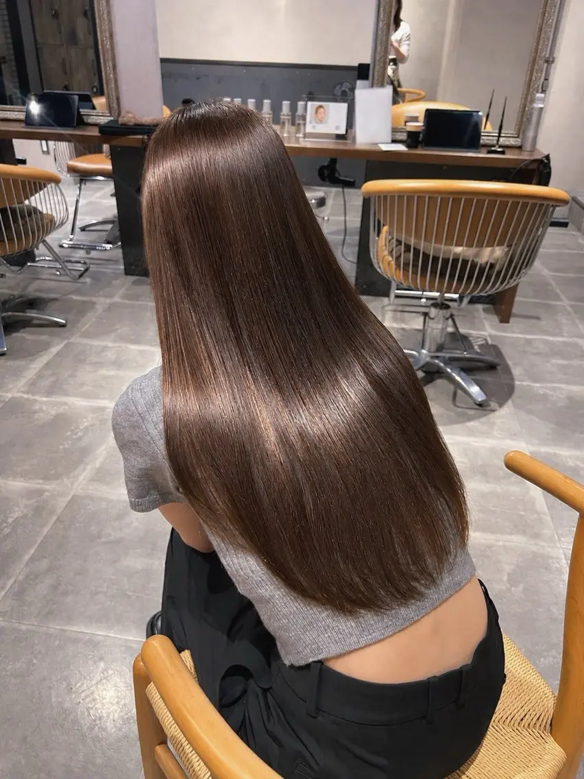 ロング カラー ブラウンカラー トリートメント ヘアカラー 似合わせ透明感カラー 🌿ナンバアオイ🌿のヘアスタイル