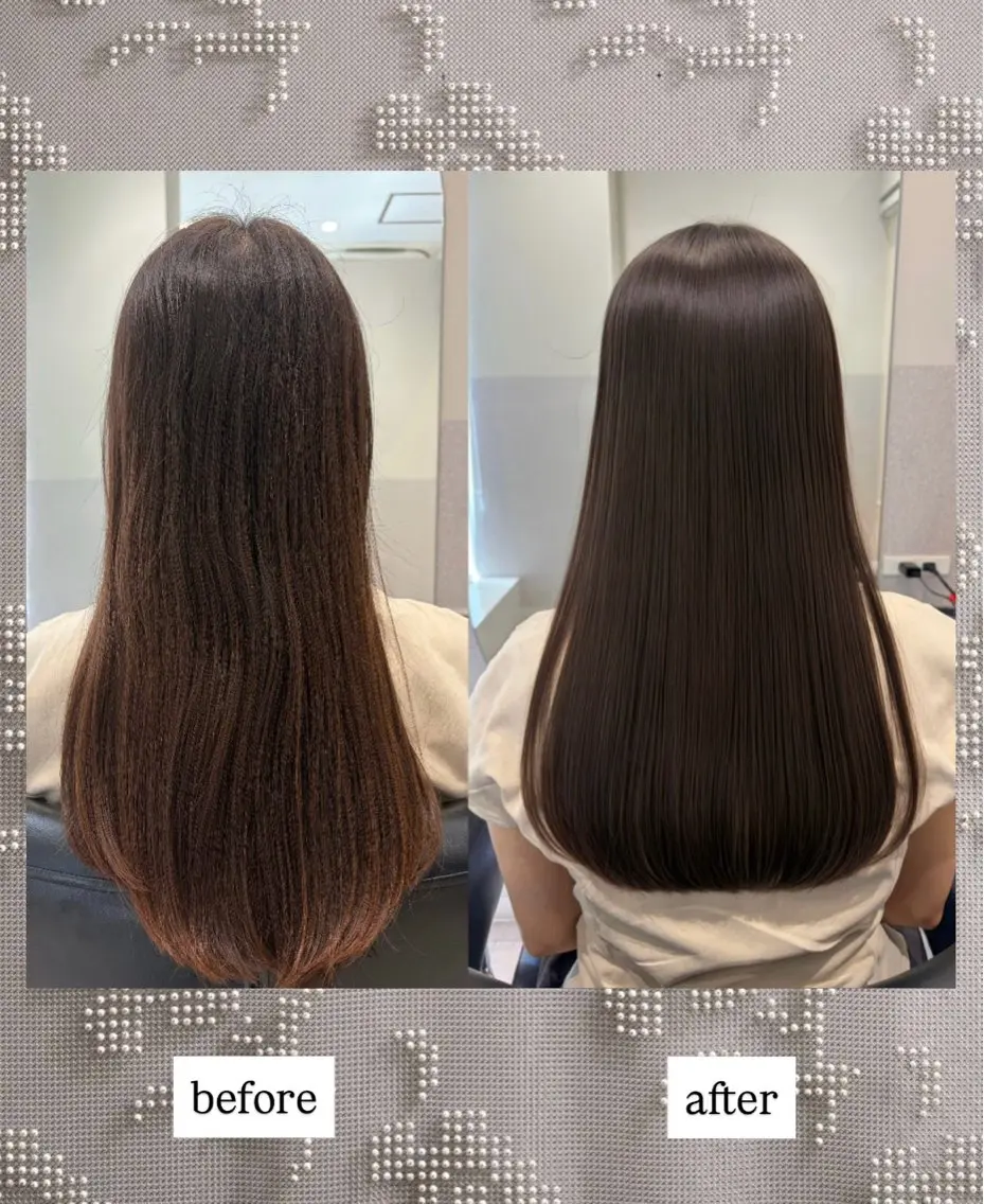 ロング ロングレイヤー 髪質改善 レイヤーカット ロング トリートメント カット ヘアカラー トリートメント ❤︎︎韓国ヘア❤︎︎ 𝑺𝒉𝒊𝒉𝒐のヘアスタイル