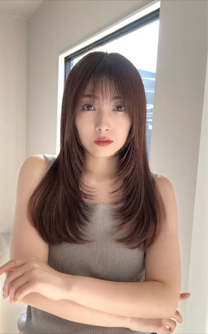 ロング カラー ヘアカラー 秋田 さとこのヘアスタイル