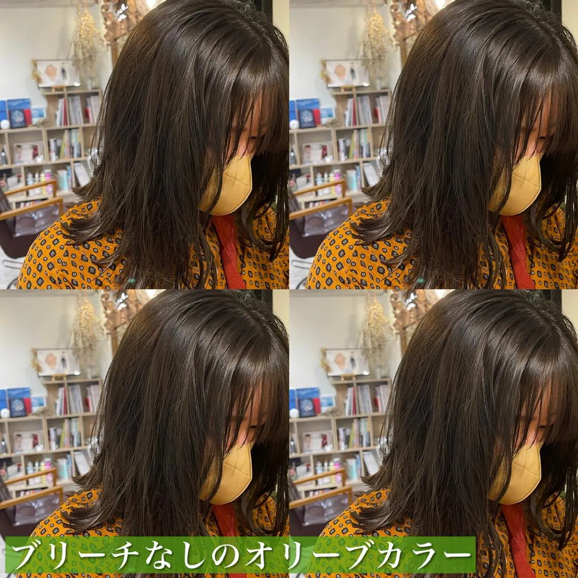 ミディアム カラー ショートボブ ミディアムパーマ アクアカラー アッシュ アッシュグレー navile原宿 yumaのヘアスタイル