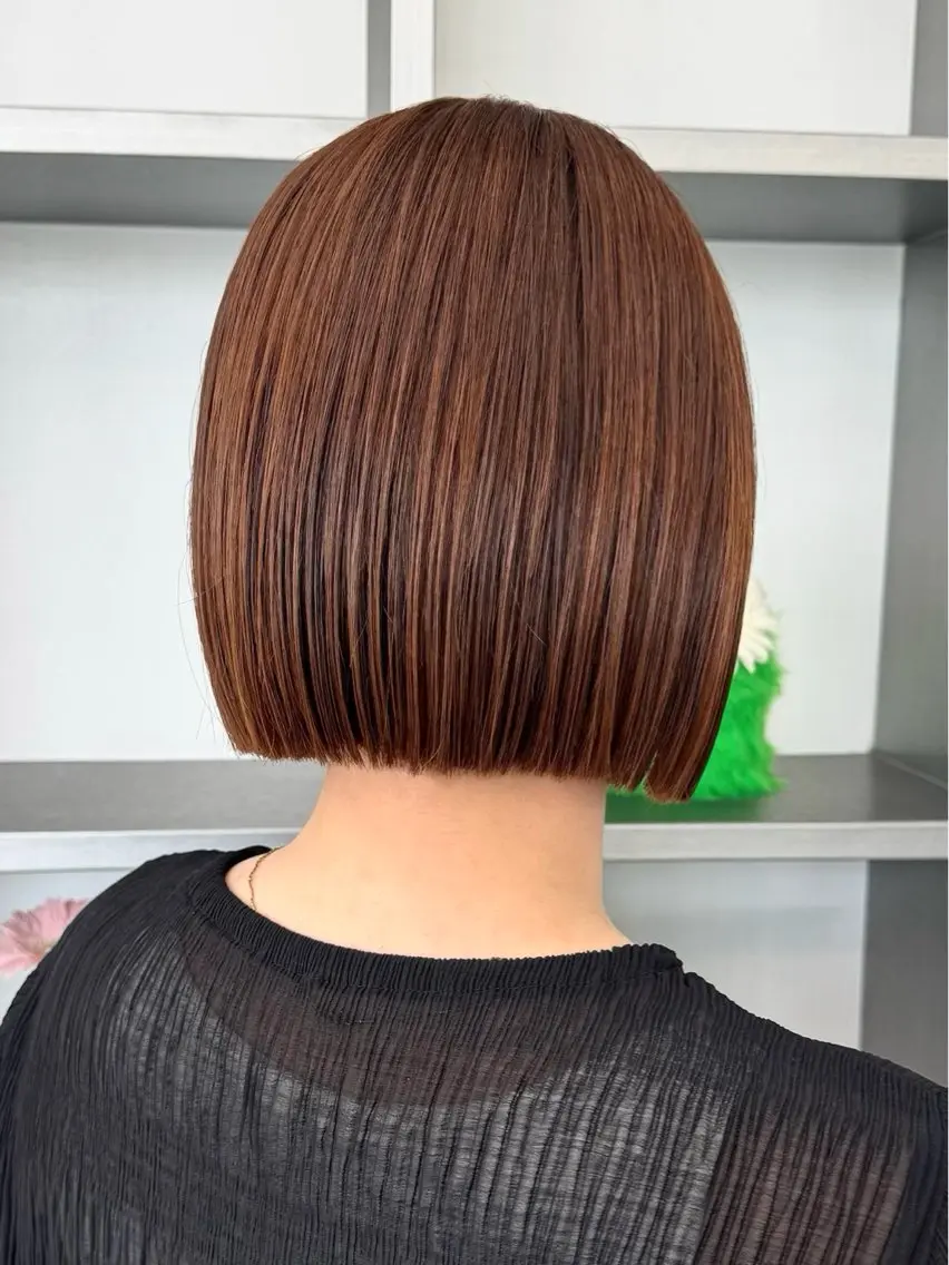 ミディアム カラー ヘアアレンジ カット ヘアカラー トリートメント ヘッドスパ ヘアセット 顔周りカット×透明感 カラー💫AINAのヘアスタイル