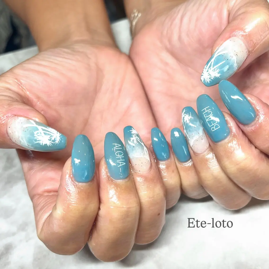 ネイル アートネイル 持ち込み 夏ネイル nail bar Ete-lotoのネイルデザイン