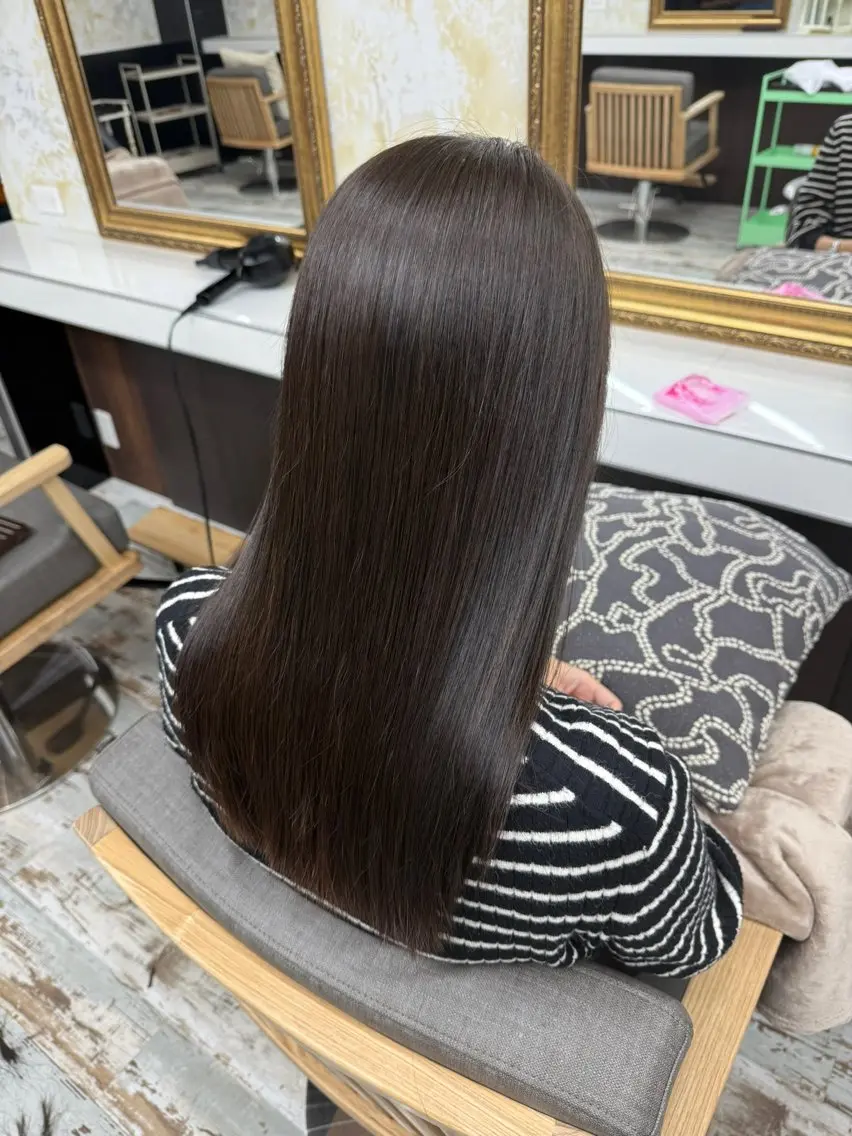 セミロング 縮毛矯正 カット トリートメント Rang柏 髪質改善No1のヘアスタイル