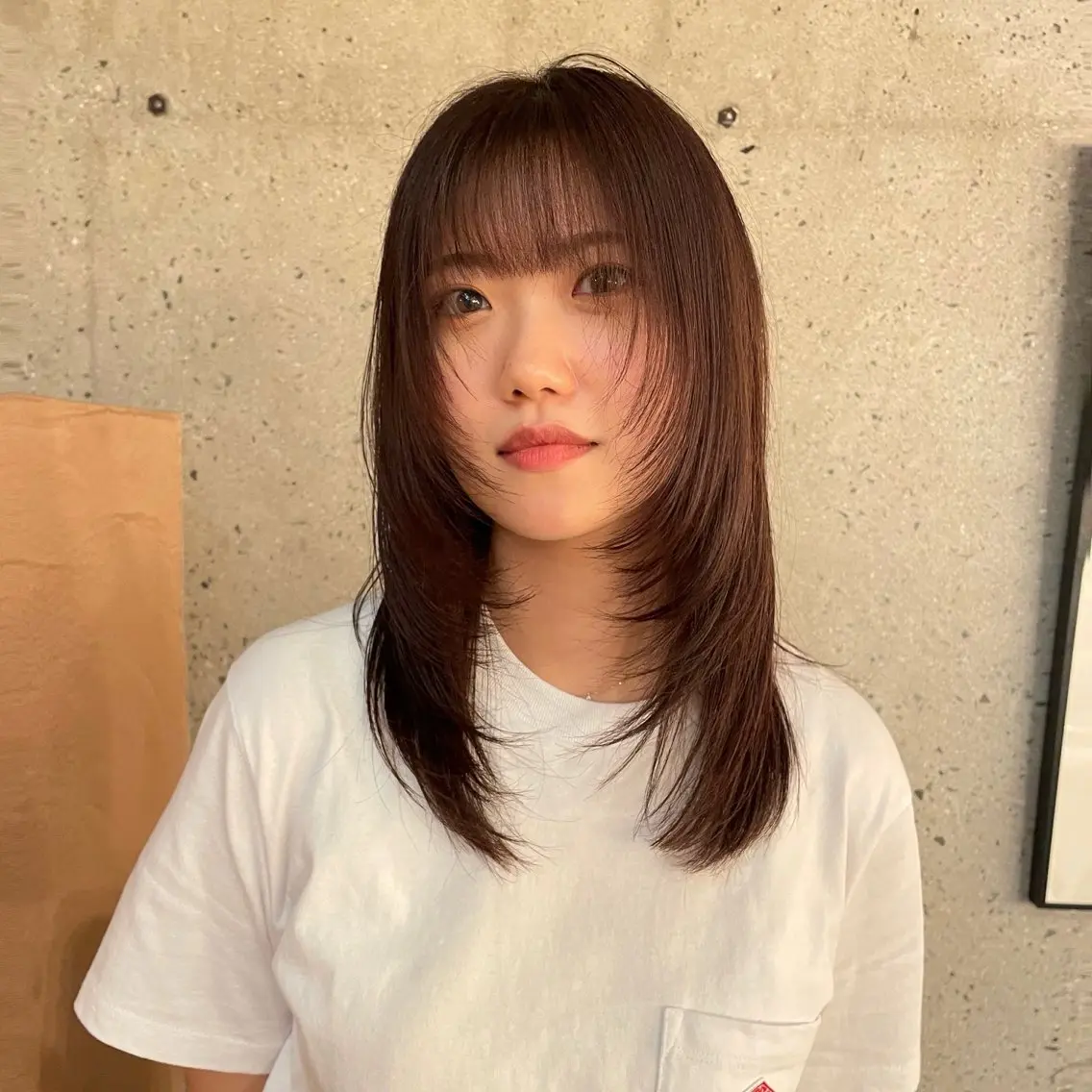 セミロング カラー 平尾/薬院*北谷治子 *艶髪レイヤーカットのヘアスタイル