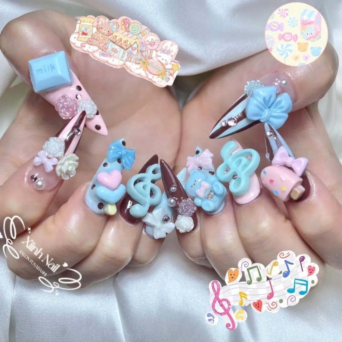ネイル チークネイル 桜ネイル 長さ出し フットネイル ジェルネイル ハンドネイル XIINH NAIL SALONのネイルデザイン