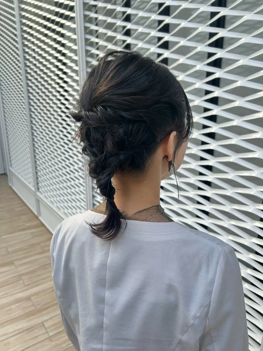 ミディアム カラー ヘアアレンジ ヘアセット yuka .のヘアスタイル