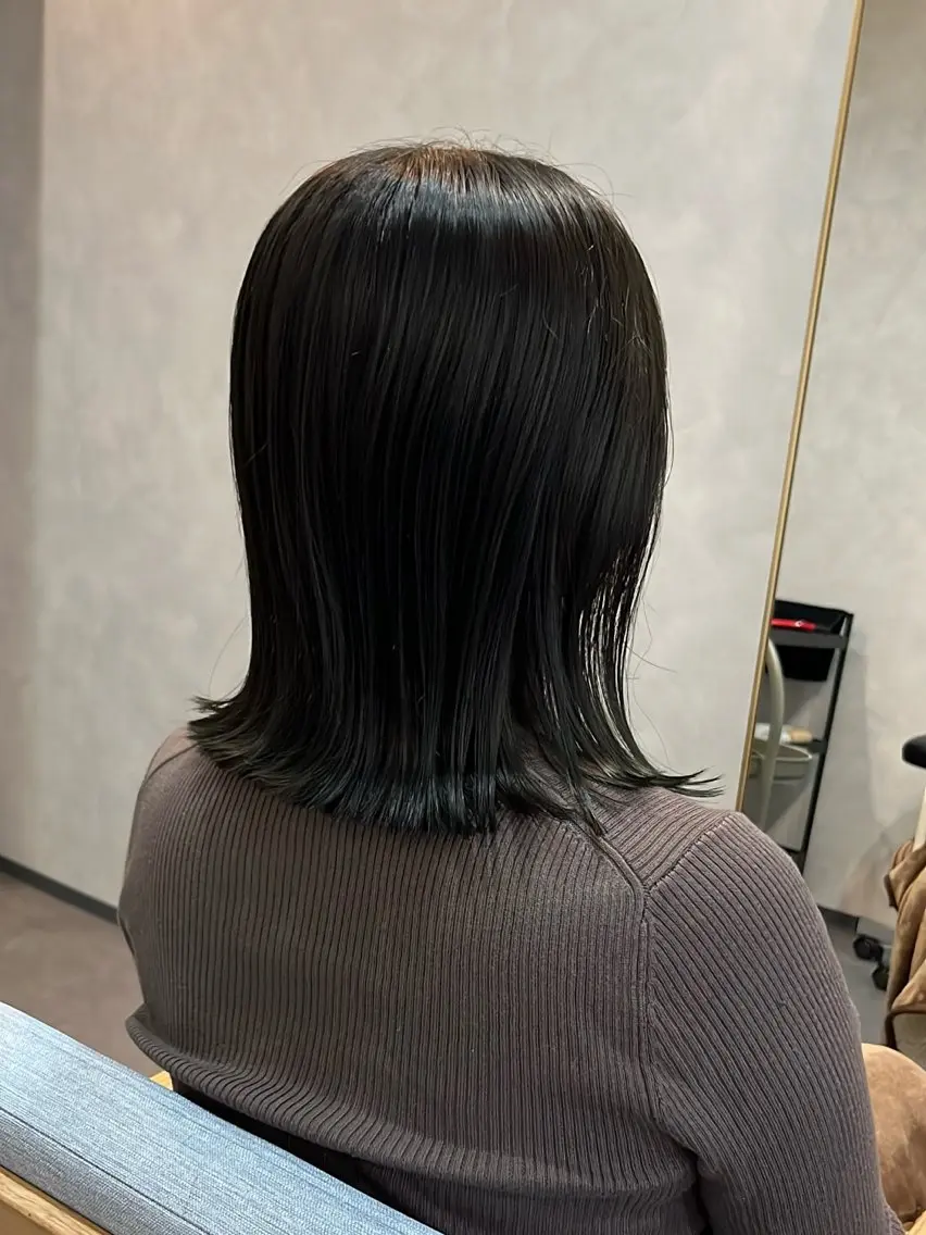 ミディアム ボブ ヘアカラー 堀井 政輝のヘアスタイル