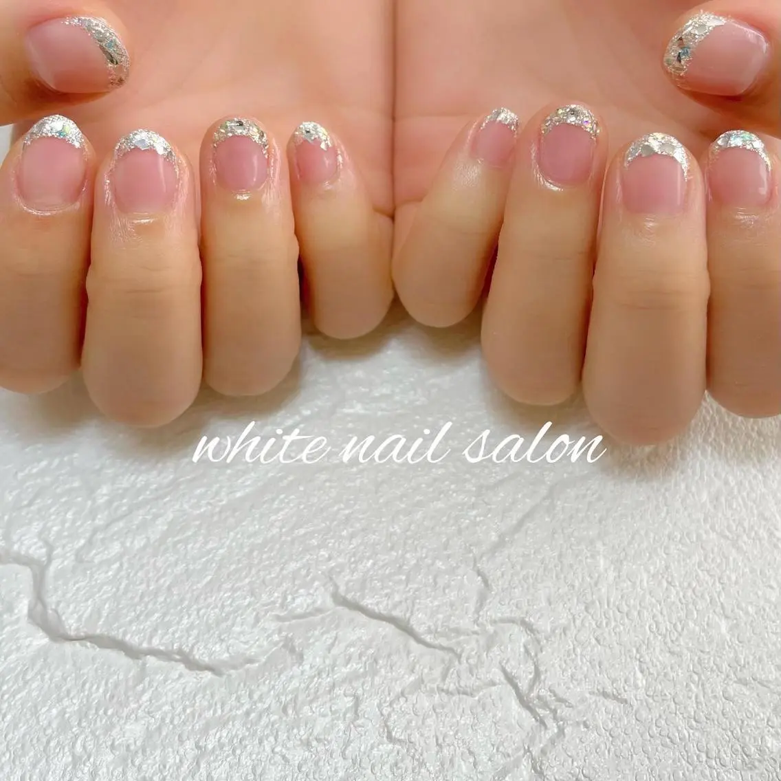 ネイル フットネイル ジェルネイル ハードジェル ラメ(グリッター) 持ち込み ハンドネイル white nail salonのネイルデザイン