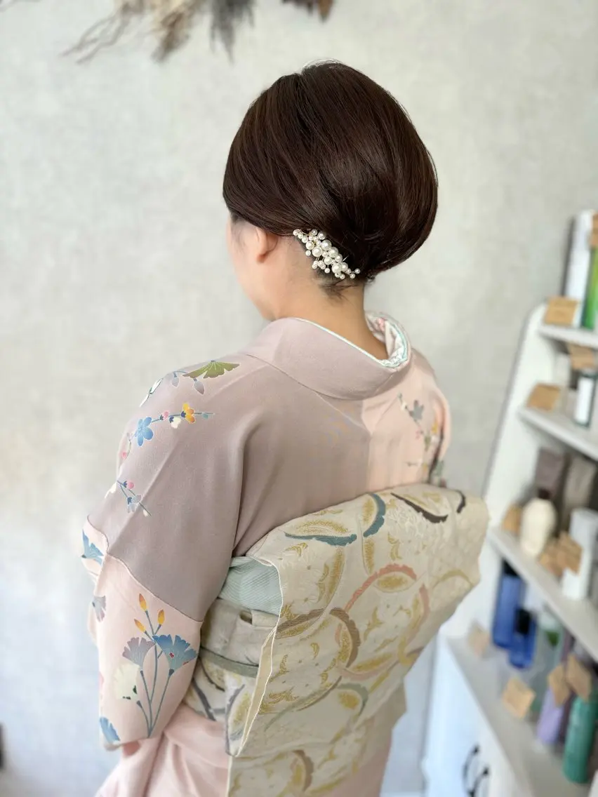 ミディアム ヘアアレンジ ボブ ヘアセット 伊藤 栄子のヘアスタイル