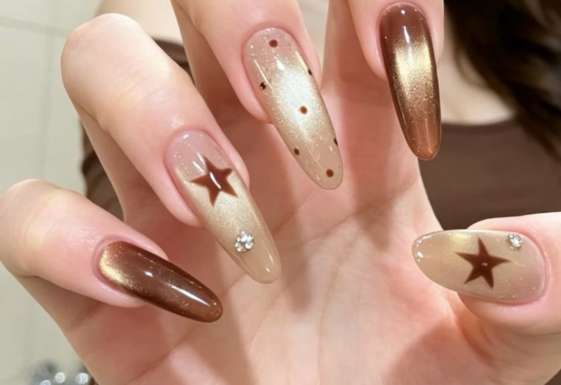 ネイル ハンドネイル H3 Nail Tsuki🦋💙のネイルデザイン