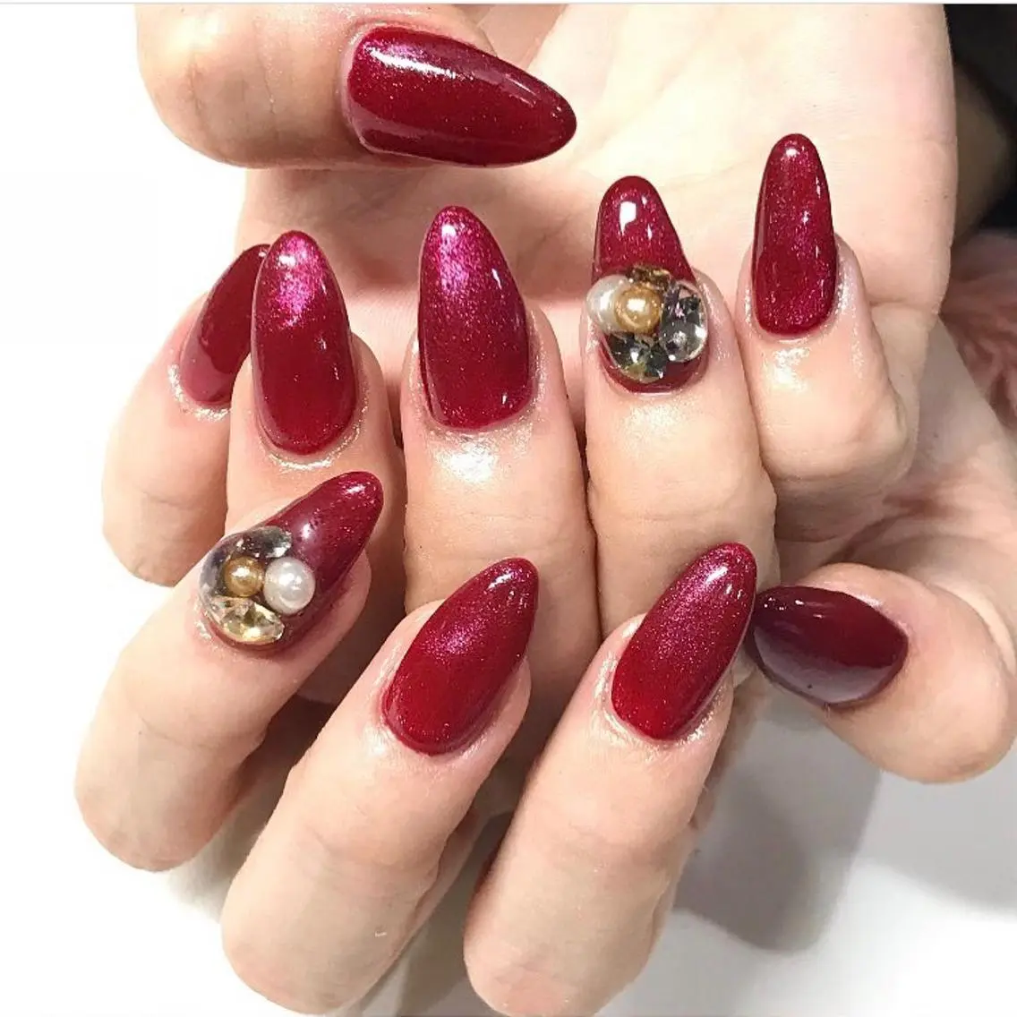 ネイル 渋谷／チップ長さ出し 👑アプレgel-xのネイルデザイン